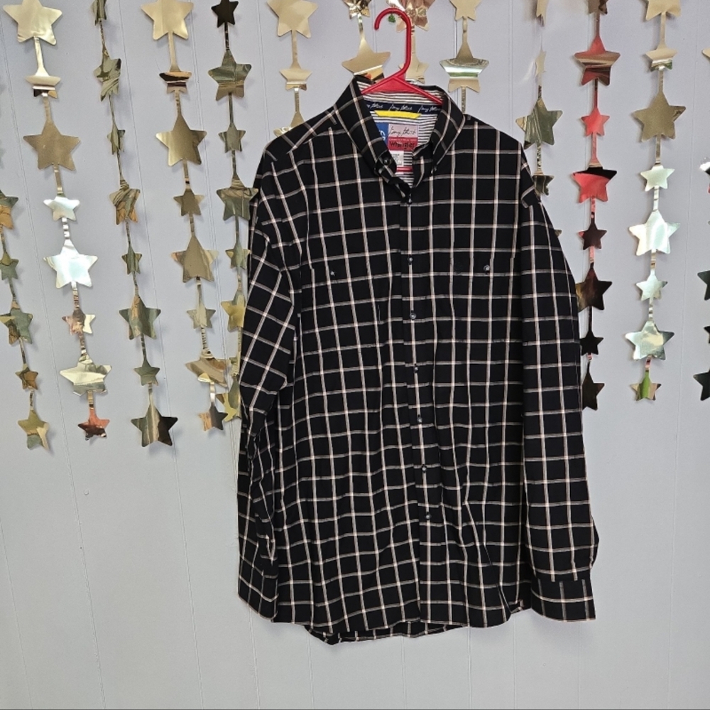 Wrangler George Stait cowboy collection long-sleeved button down sz Lrg Tall